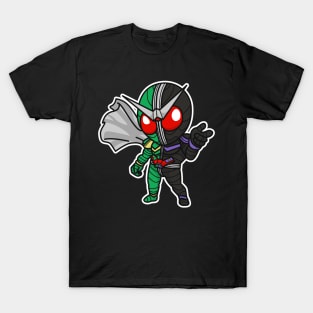 Kamen Rider W (CycloneJoker) Chibi Style Kawaii T-Shirt